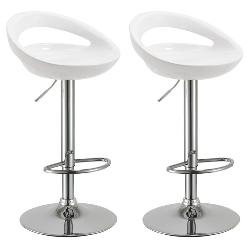 Ivy Bronx Heider Swivel Adjustable Height Bar Stool & Reviews Wayfair